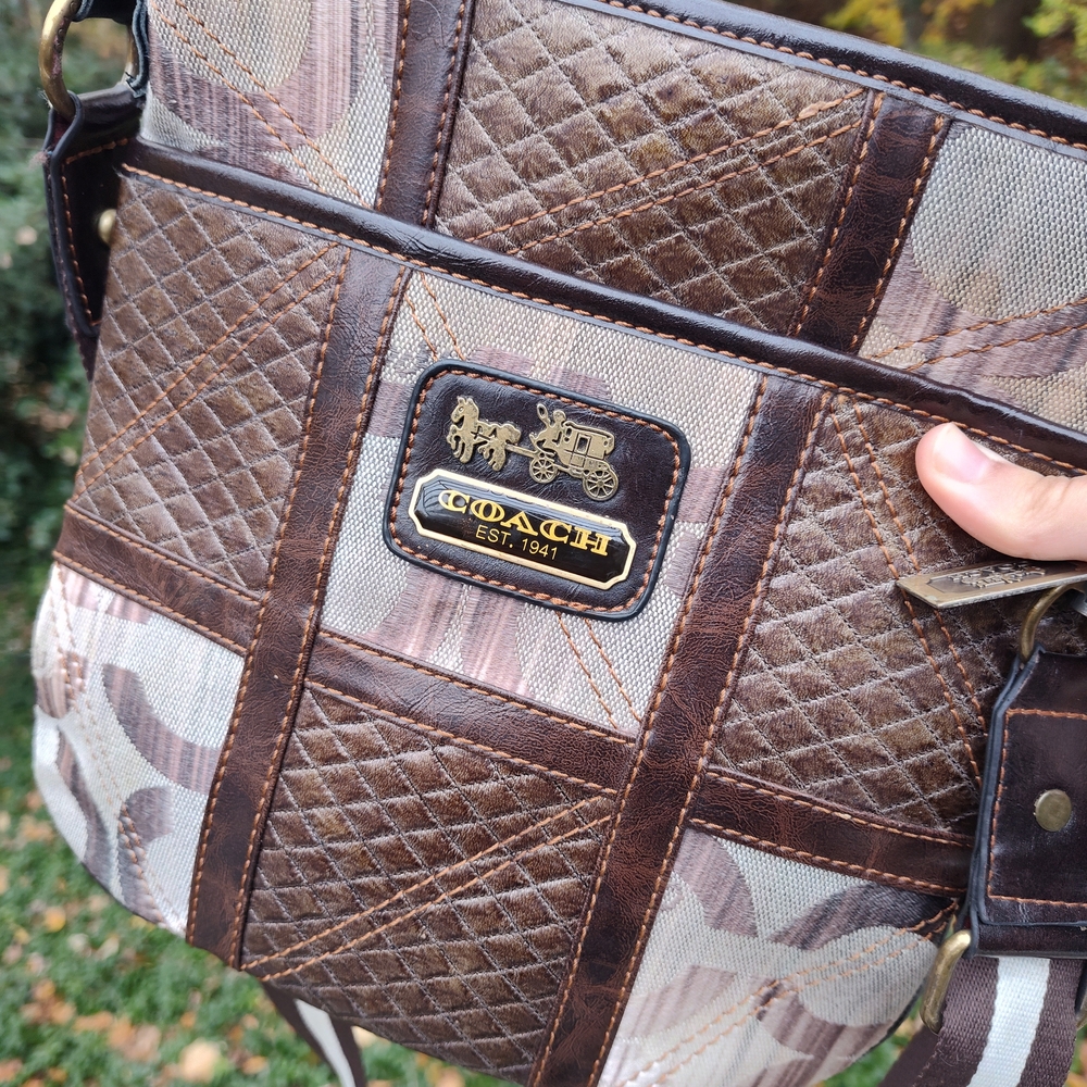 Coach Brown and Tan Crossbody Bag